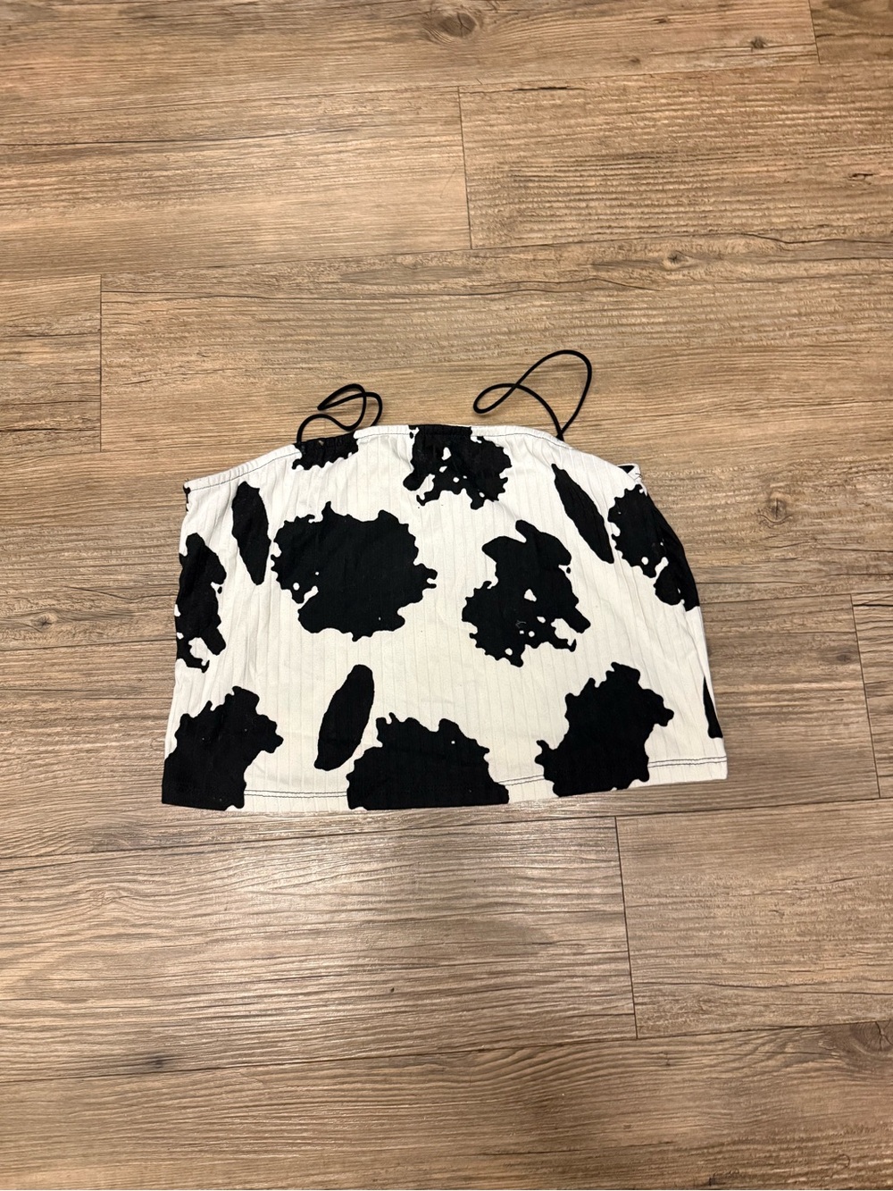 Rue21 Black and White Cow Print Cropped Cami